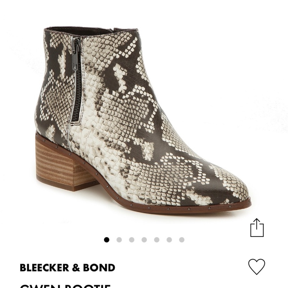Bleecker and Bond snakeskin bootie Size 7